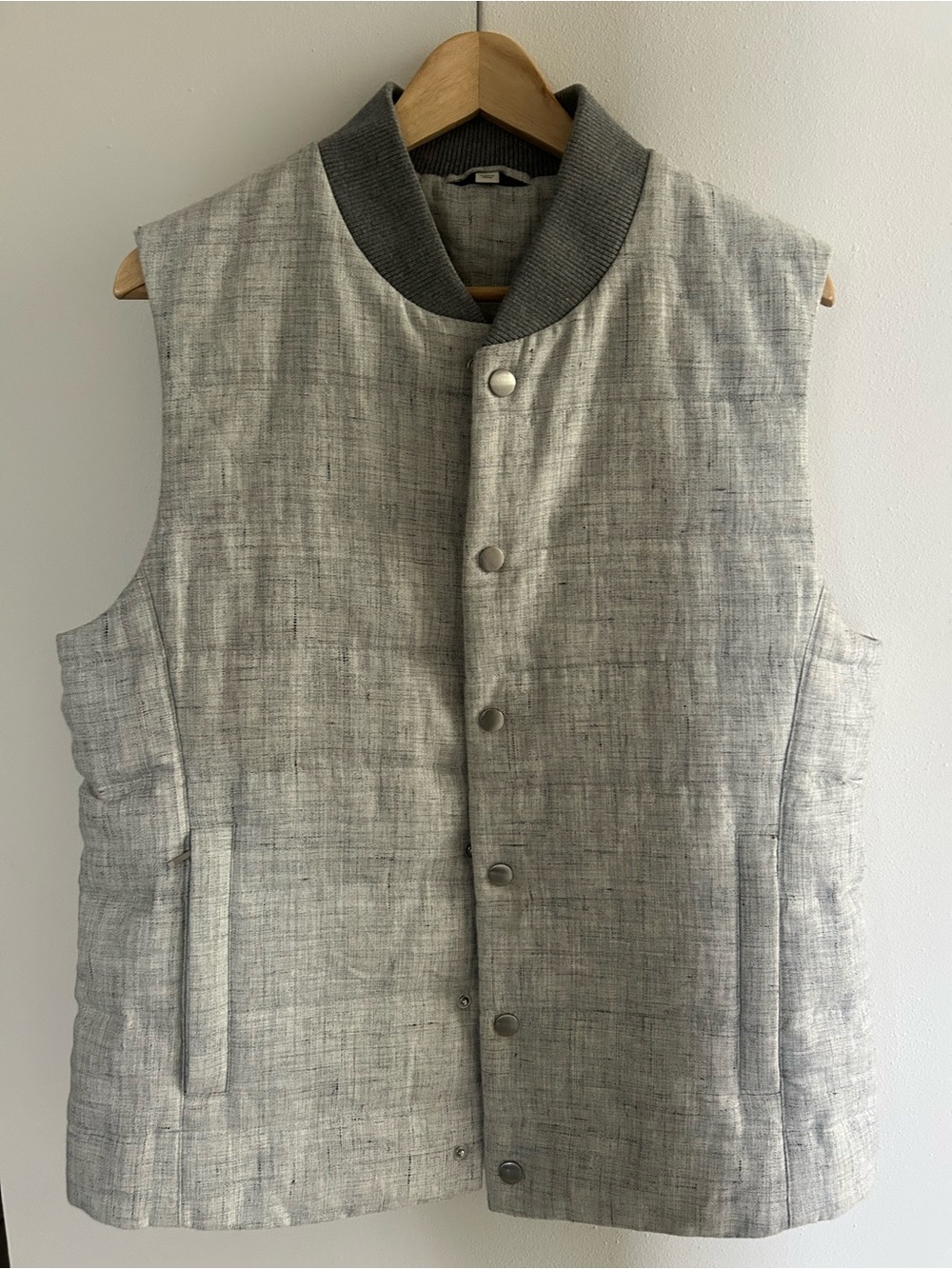 SUITSUPPLY Mens Vest Large Tessuti S. Wool Silk Linen Chengdu